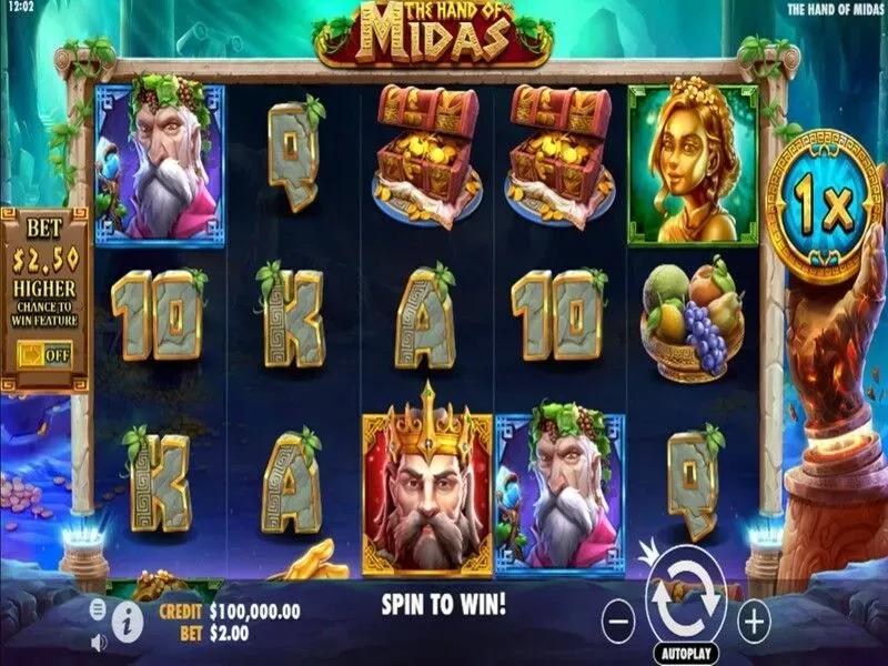 The Hand of Midas — banner principal en OnePlay Casino